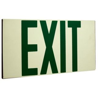 Elco Lighting EE80S Self Illuminating Exit Sign Green Letters