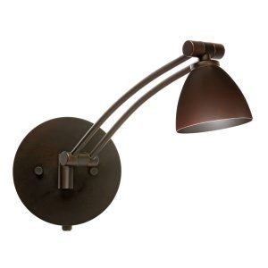 Besa Lighting BEL 1WW 1858MB BR Divi Swing Arm Lamp