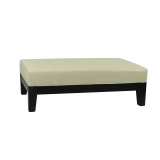 Safavieh Off white Beech Wood And Bicast Leather Cocktail Ottoman