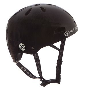 Punisher Skateboards Youth 13 vent Metallic Flake Black Dual Safety Certified Bmx Bike And Skateboard Helmet, Size Medium