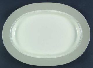 Mikasa Pebble Beach 15 Oval Serving Platter, Fine China Dinnerware   Stone Craf