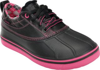 Womens Crocs AllCast Duck Golf Shoe   Black/Hot Pink Lace Up Shoes