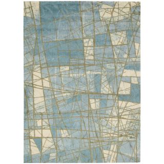 Luxor Abstract Mosaic Blue Rug (5 X 7)