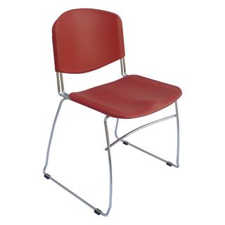 Ergocraft Red Dot Stacking Chairs (set Of 4) (Red Materials Plastic, metalQuantity Four (4) chairsDimensions 33.2 inches high x 23 inches wide x 22 inches deep Stacks up to 10 chairs )