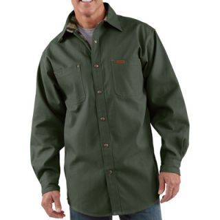 Carhartt Canvas Shirt Jacket   Moss, 2XL, Tall Style, Model# S296