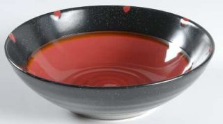 Noble Excellence Red Sky Soup/Cereal Bowl, Fine China Dinnerware   Red Center, B