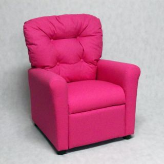Brazil Furniture 4 Button Back Child Recliner   Dixie Pink   400 DIXIE PINK
