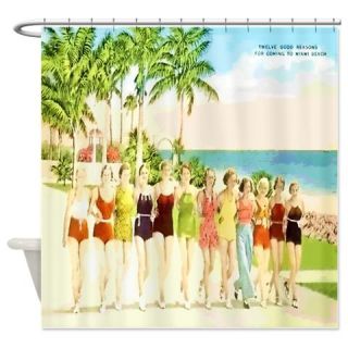  Miami Beach Beauties Shower Curtain  Use code FREECART at Checkout