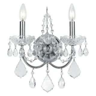 Crystorama 3222 CH CL S Imperial Swarovski Elements Wall Sconce   12W in.