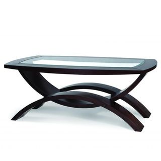 Helix Collection Wood Rectangular Cocktail Table
