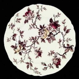 Alfred Meakin Rosa Brown Dinner Plate, Fine China Dinnerware   Brown Roses W/ Ye