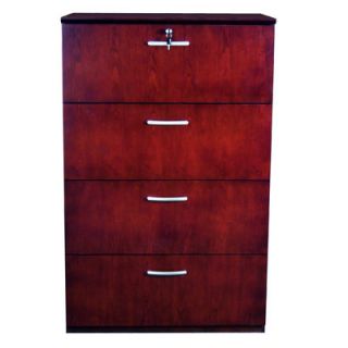 Mayline Corsica 4 Drawer Lateral File VLF4CRY / VLF4MAH Finish Mahogany