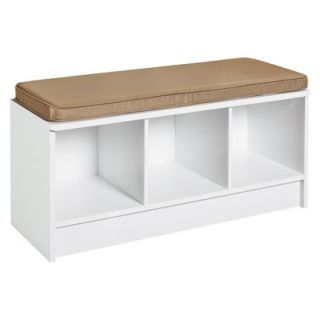 Storage Bench ClosetMaid 3 Cube Bench   White