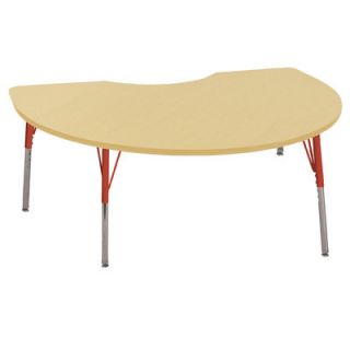 ECR4Kids 48x72 Kidney Shaped Adjustable Activity Table in Maple ELR 14104