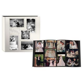 Pioneer 5 up Collage Frame Embossed Leatherette Photo Album Set (IvoryTheme/Design WeddingDimensions 13.375 inches wide x 12.75 inches high x 1.875 inches deep )