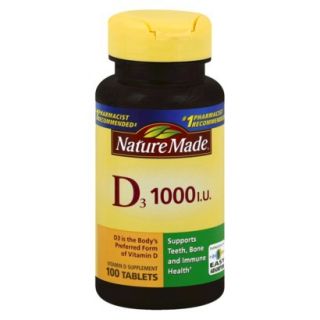 Nature Made Vitamin D 1000 iu Tablets   100 Count