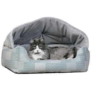 Lounge Sleeper Hooded Pet Bed, Teal
