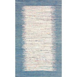 Nuloom Handmade Abstract Border Flatweave Cotton Rug (8 X 10) (IvoryPattern AbstractTip We recommend the use of a non skid pad to keep the rug in place on smooth surfaces.All rug sizes are approximate. Due to the difference of monitor colors, some rug c