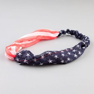 American Flag Chiffon Headband Blue Combo One Size For Women 219054249