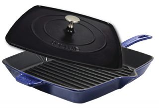 Staub 12 in Grill Press Combo, Dark Blue