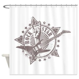  Retro Rock Star Stamp Shower Curtain  Use code FREECART at Checkout