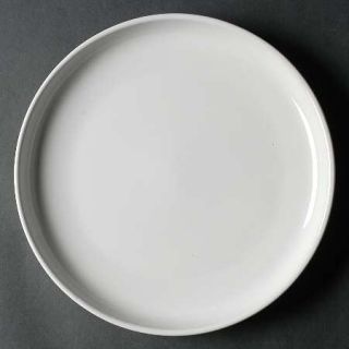 Linden Street Stack It White Dinner Plate, Fine China Dinnerware   All White,Und