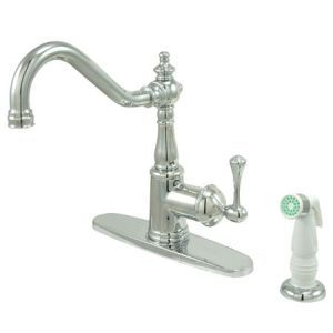 Elements of Design ES7811BL Universal One Handle Kitchen Faucet With Spray