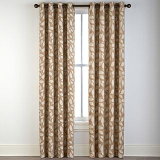 Cindy Crawford Style Sonoma Leaf Print Grommet Top Curtain Panel