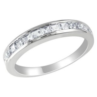 Silver 3/4ct Created White Sapphire Eternity Ring