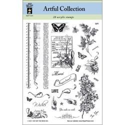 Hot Off The Press Artful Collection Acrylic Stamps Sheet