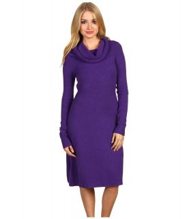 BCBGMAXAZRIA Nellie Shawl Collar Sweater Dress Womens Dress (Purple)