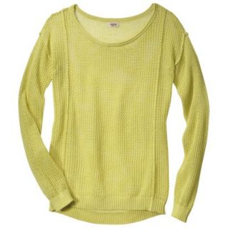 Mossimo Supply Co. Juniors Mesh Sweater   Lemon Chiffon XS(1)