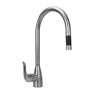 Boann Chloe Stainless Steel Pull out Kitchen Faucet (Stainless Steel (100 percent lead free)Single hole Faucet DesignPull Down/Out HeadFaucet type KitchenNumber of handles Single handleFaucet finish Stainless steelFaucet style LeverHandle shape Lever
