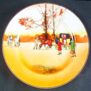 Royal Doulton Coaching Days (Smooth,Bone) Dinner Plate, Fine China Dinnerware  