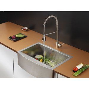 Ruvati RVC2458 Combo Stainless Steel Kitchen Sink and Stainless Steel Set