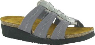 Womens Naot Brooke   Silver Threads/Sterling/Grey Stretch Sandals