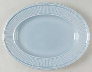 Wedgwood Edme Blue 14 Oval Serving Platter, Fine China Dinnerware   Edme, Blue