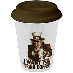 Konitz Drink Coffee Uncle Sam Travel Mugs (set Of 4)