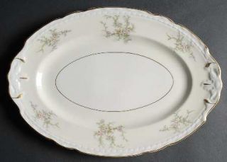 Arcadian   Prestige Old Rose 13 Oval Serving Platter, Fine China Dinnerware   P