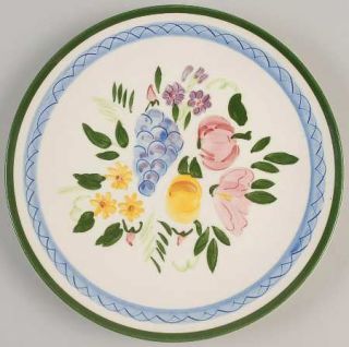 Stangl Fruit & Flowers  Salad Plate, Fine China Dinnerware   Bands, Multi Fruit/