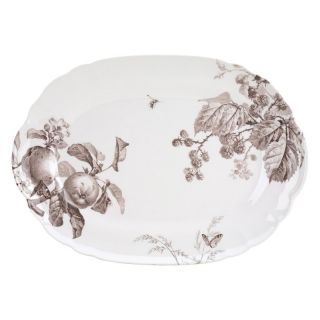 Reed and Barton Corp Austin Floral Ivory Oval Platter Ivory White   35284237