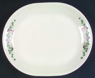 Corning Garden Home 12 Oval Serving Platter, Fine China Dinnerware   Corelle,Bi