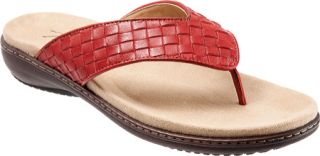 Womens Trotters Kristina   Red Woven Soft Nappa Leather Casual Shoes