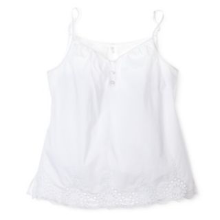Gilligan & OMalley Womens Embroidery Tank   White M
