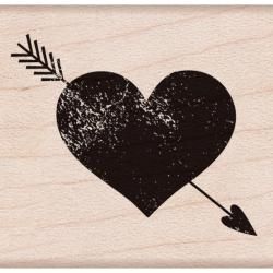 Hero Arts Mounted Rubber Stamps 1.75 X1.75  Heart W/arrow
