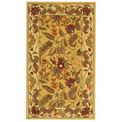 Handmade Paradise Ivory Wool Rug (26 X 4) (IvoryPattern FloralMeasures 0.375 inch thickTip We recommend the use of a non skid pad to keep the rug in place on smooth surfaces.All rug sizes are approximate. Due to the difference of monitor colors, some ru