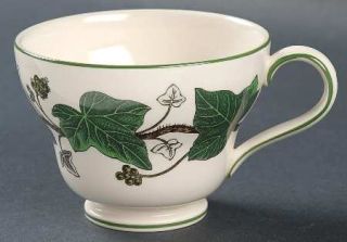 Wedgwood Napoleon Ivy Green Footed Cup, Fine China Dinnerware   QueenS Ware, Gr