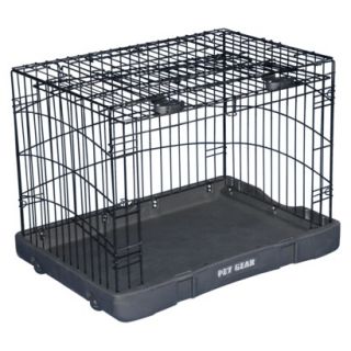PET GEAR Black Travel Lite Steel Crate, 30   30