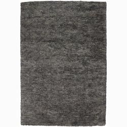 Handwoven Mandara Wool/ Polyester Shag Rug (79 X 106) (BeigePattern Shag Tip We recommend the use of a  non skid pad to keep the rug in place on smooth surfaces. All rug sizes are approximate. Due to the difference of monitor colors, some rug colors may