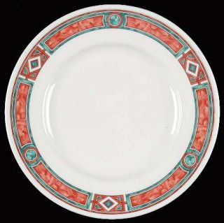Villeroy & Boch Rialto Bread & Butter Plate, Fine China Dinnerware   Argento,Red